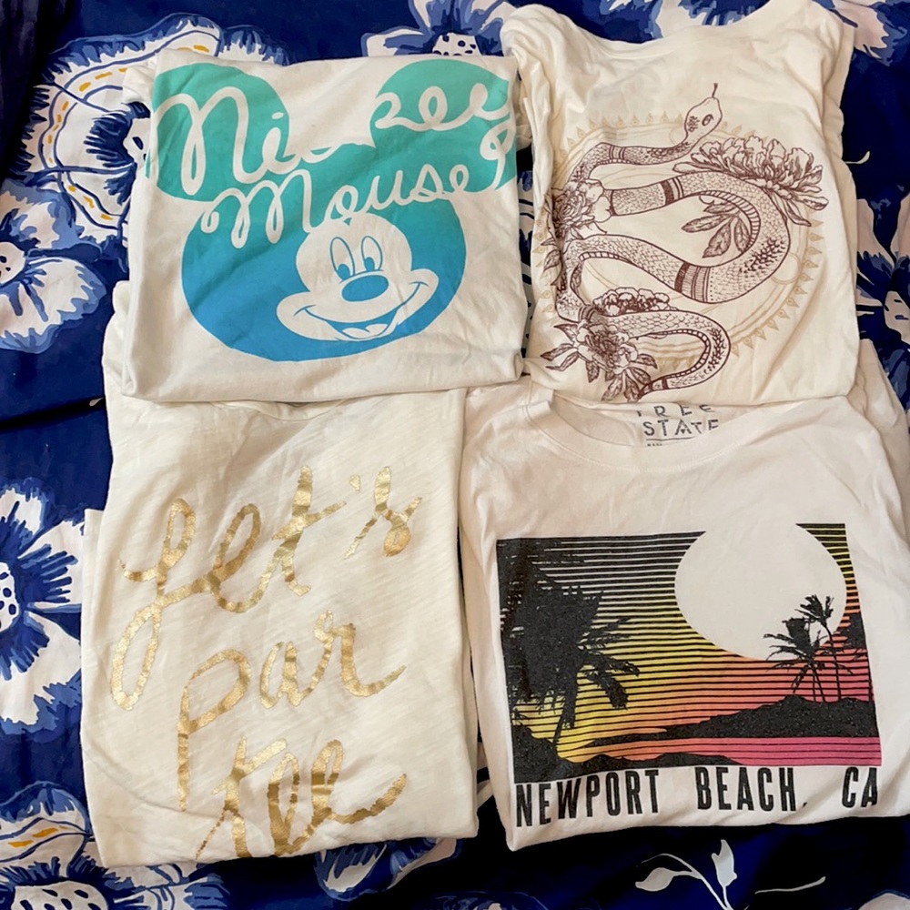 FOUR white tees!